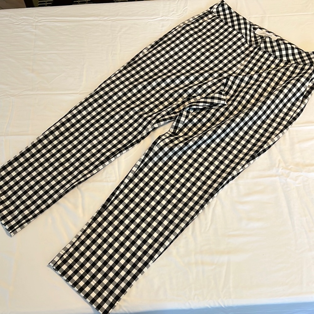 Foxcroft Black and White Gingham Pants